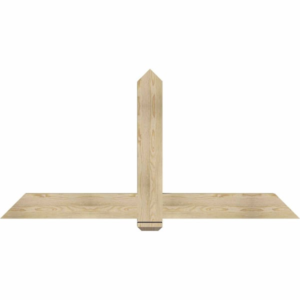 Ekena Millwork Eugene Rough Sawn Timber Gable Bracket, Douglas Fir, 72"W x 36"H x 4"D x 6"F, 12/12 Pitch GBW072X36X0406EUG00RDF - main